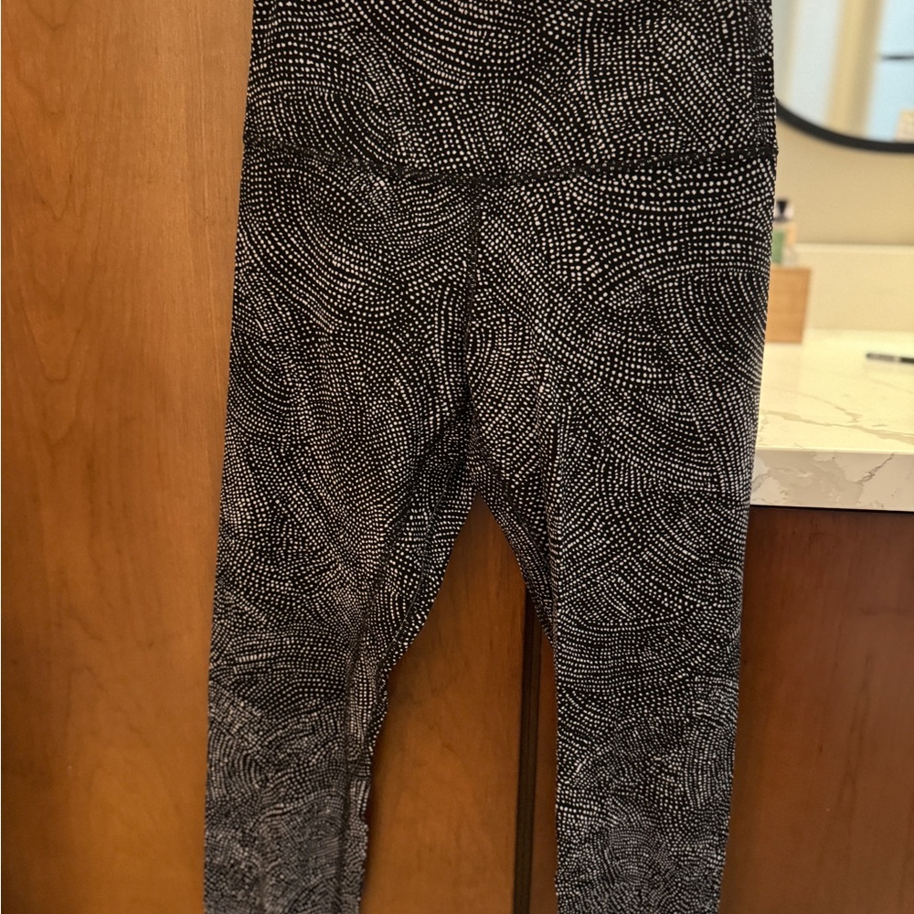 Lululemon Stylish Black and White Dot Leggings